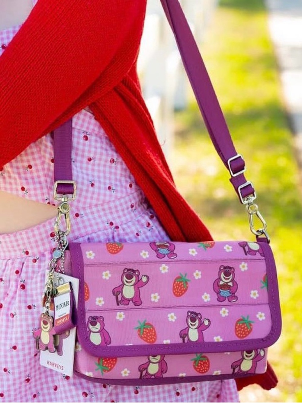 Like NEW Disney Harvey’s Lotso Crossbody Bag
